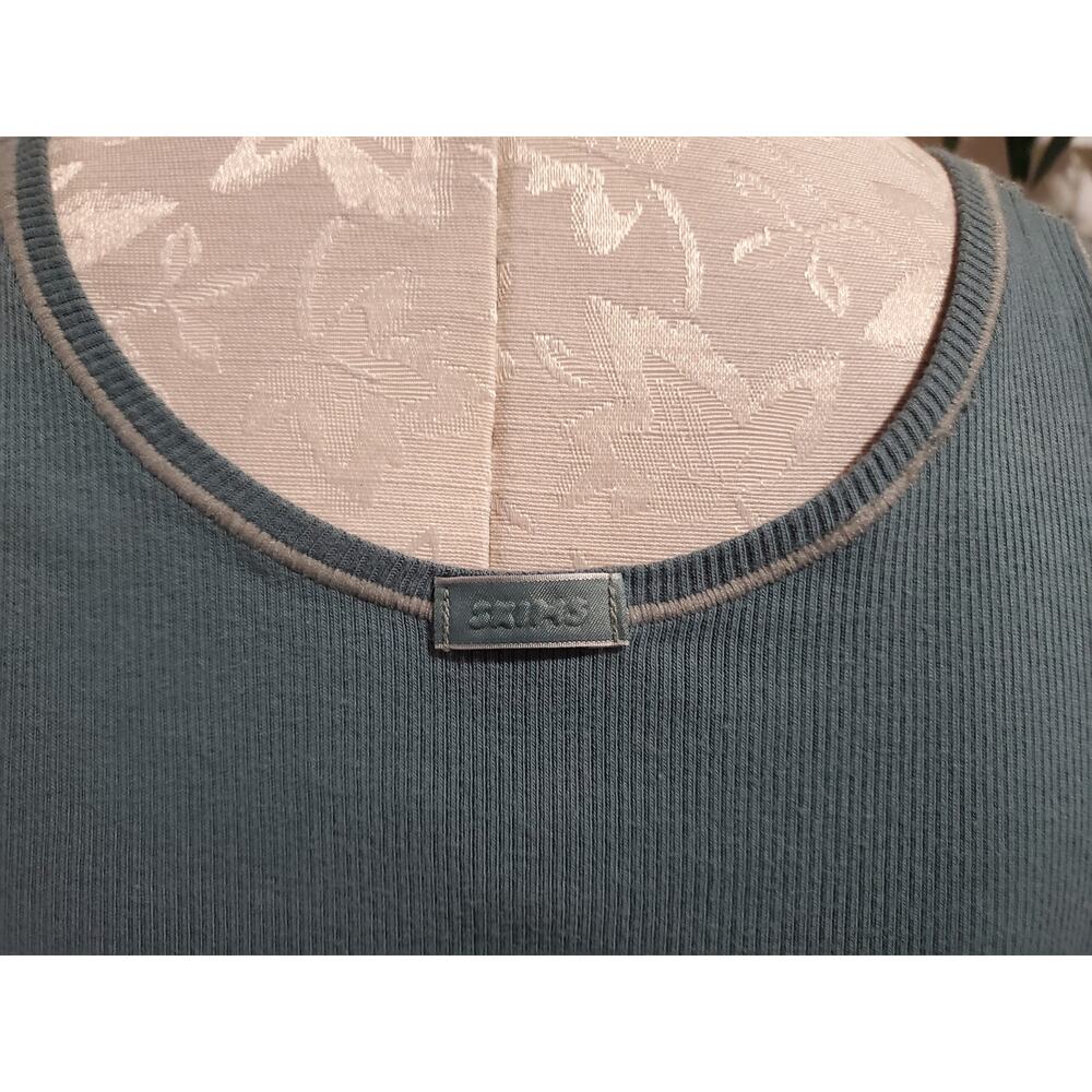 Skims Crop Micro Ribbed Scoop Neck Fitted Tank Top Womens Size L Stretch Lounge - Picture 5 of 10